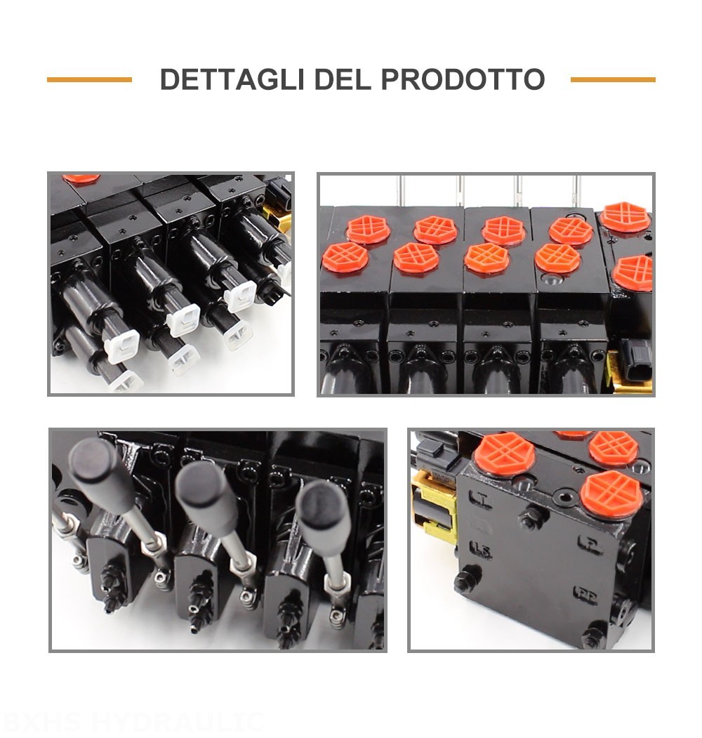 HSDVG32 Proporzionale elettrico e manuale 5 Spool Valvola di controllo proporzionale